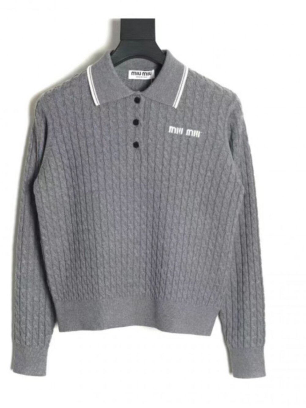 NWOT Miu Miu Wool And Cashmere Polo Sweater